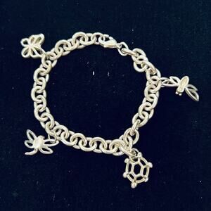 Authentic vintage Tiffany & Co Silver Butterfly Turtle Firefly Bee Bracelet
